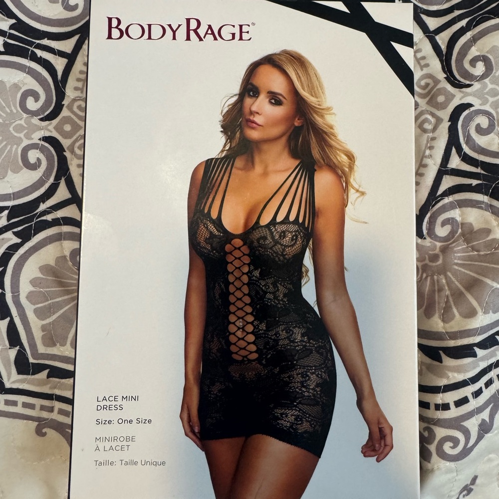 Spencer's Black Lace Strappy Chemise